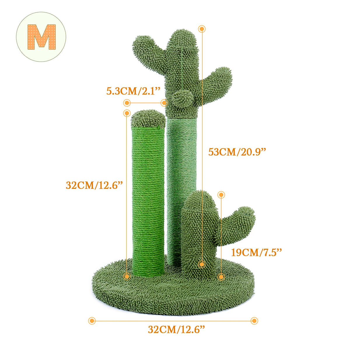 Cactus Cat Scratching Post with Three Poles