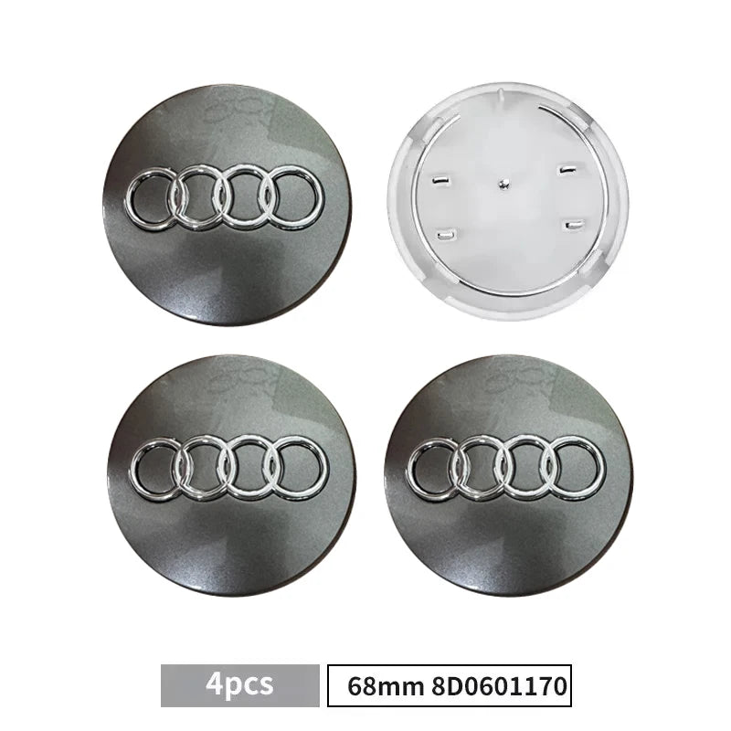 Wheel Center Caps – Set of 4, 60–69 mm Options