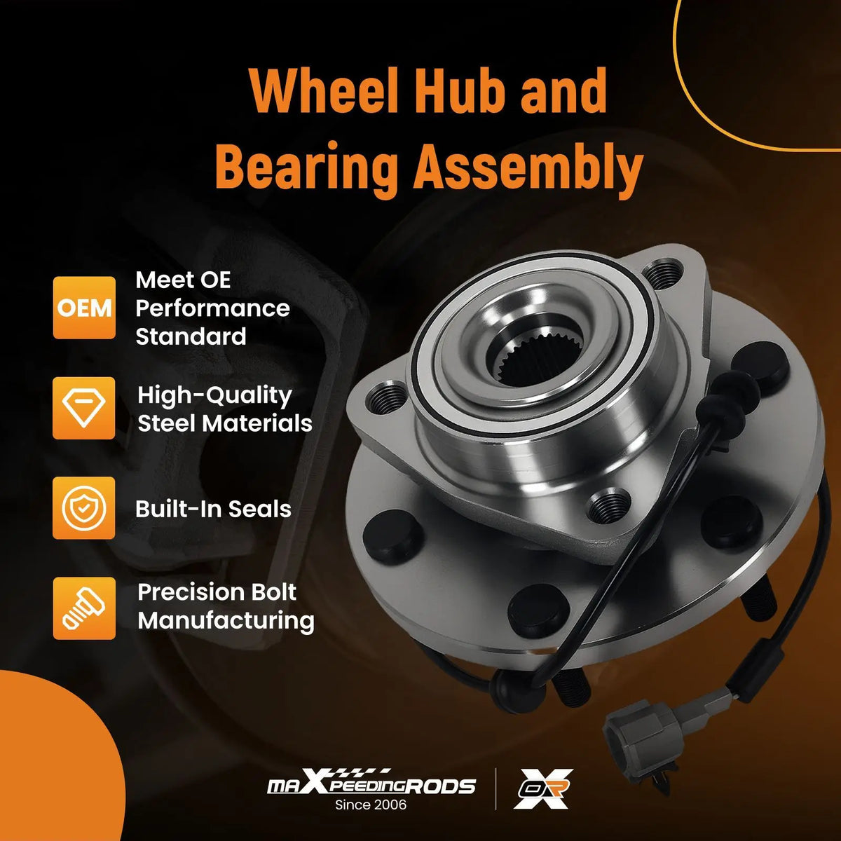 MXR Front Wheel Hub & Bearing Assemblies – Pair, 515125
