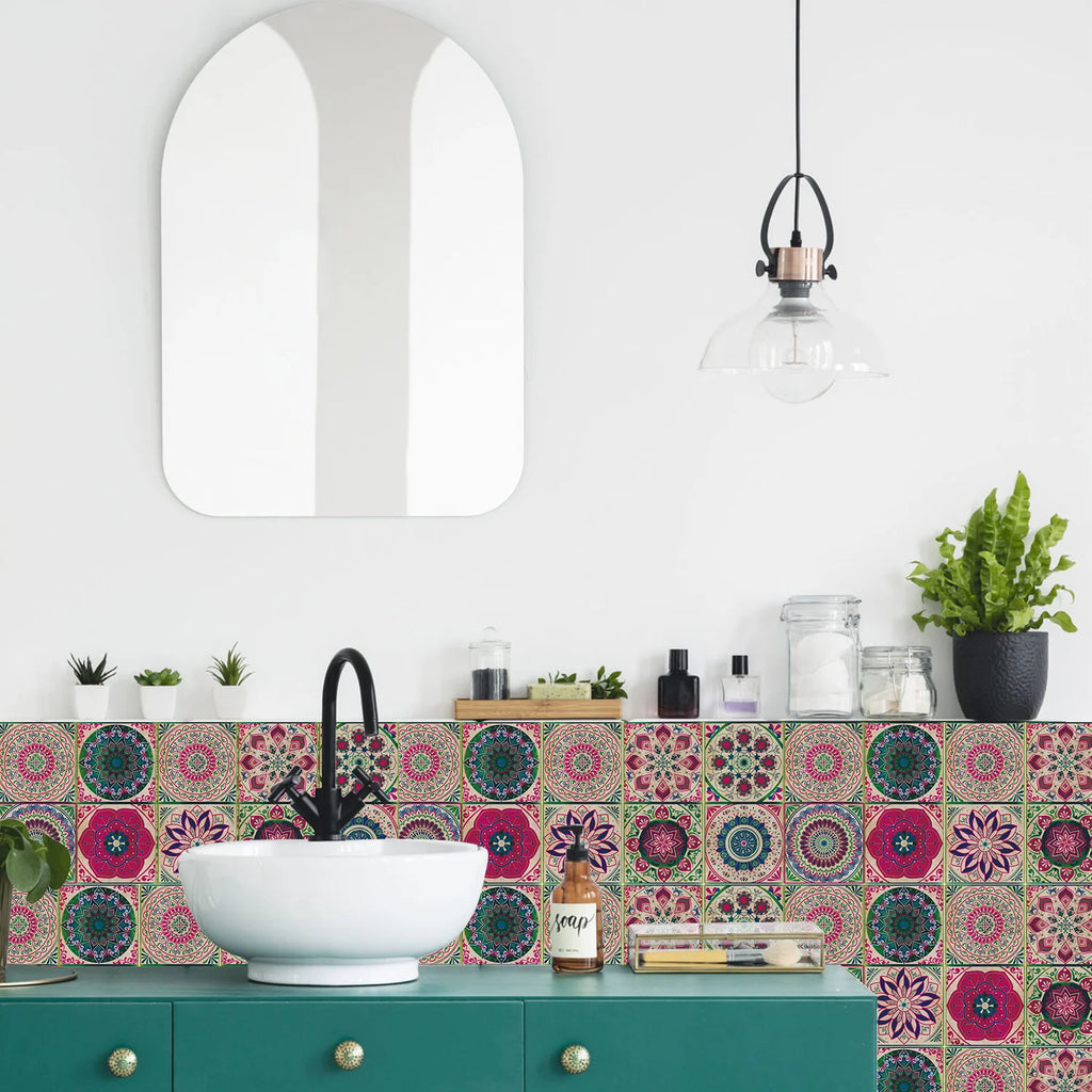 Decorative Self-Adhesive Tile Stickers – 24 Pieces