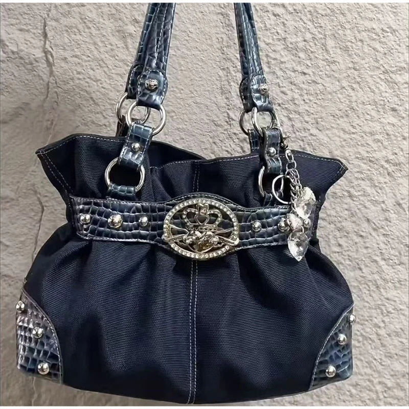 Women's Y2K Studded Shoulder Bag