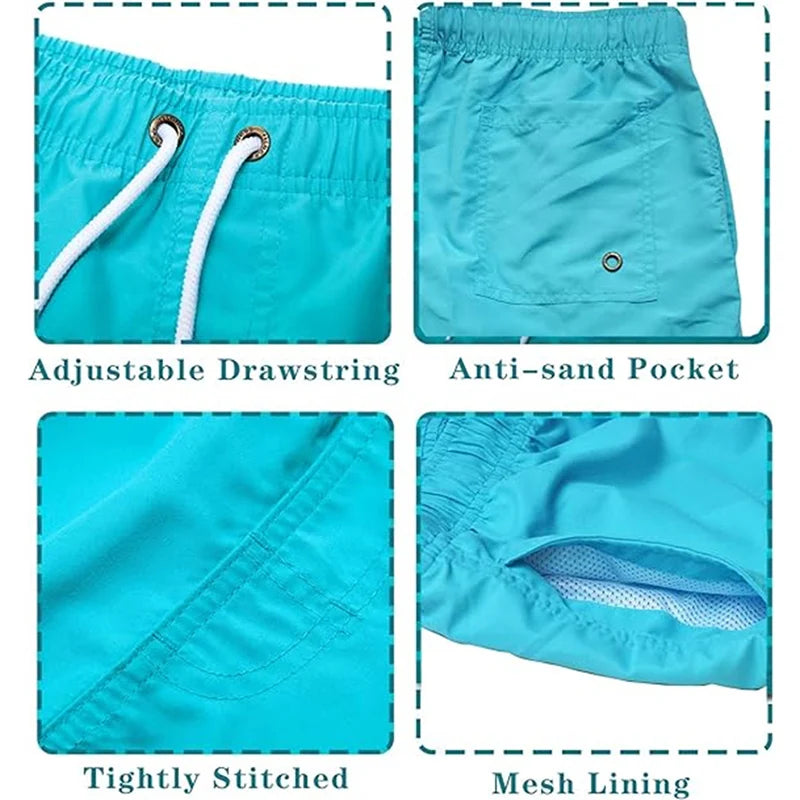 Men's Swim Trunks with Mesh Lining
