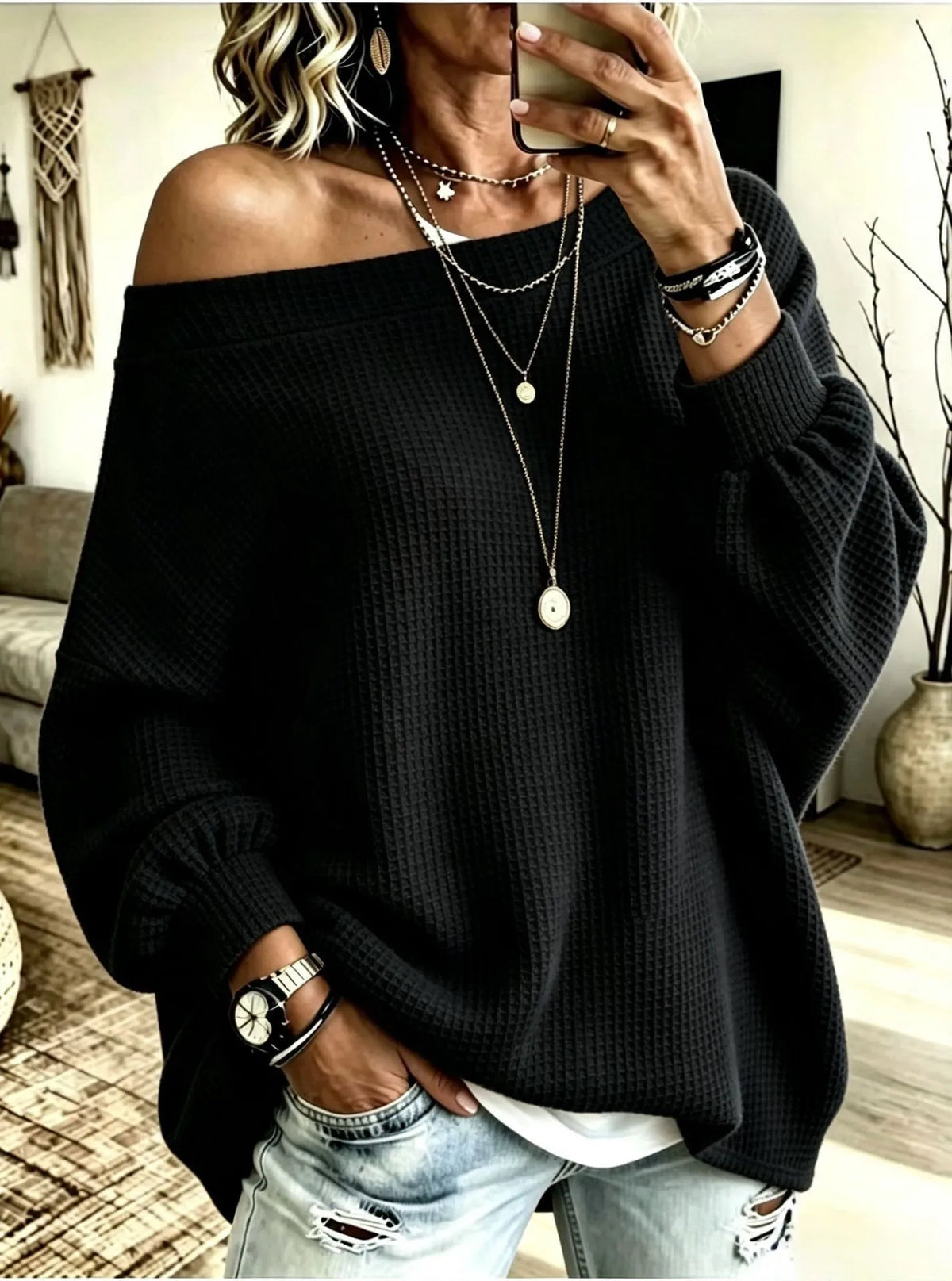 Casual Pullover Top with Regular Cut Japanese Korean Casual Loose Fit Standard Length Long Sleeve Daily Autumn Women Sweater Dsers