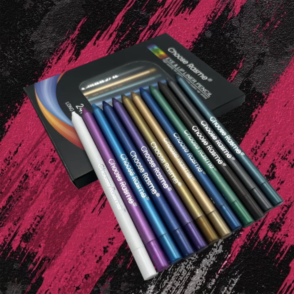 CHOOSE RASME Shimmer Eye Pencils – 12-Piece Set