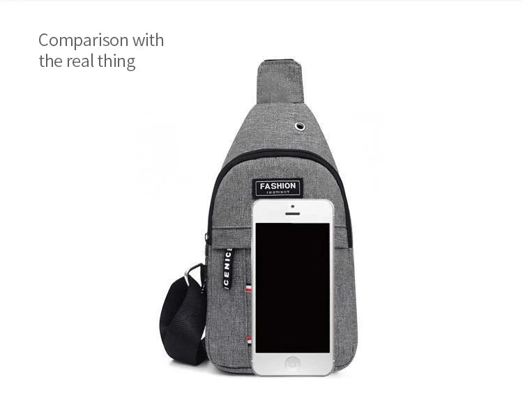 Men’s Nylon Waist Bag with Adjustable Strap