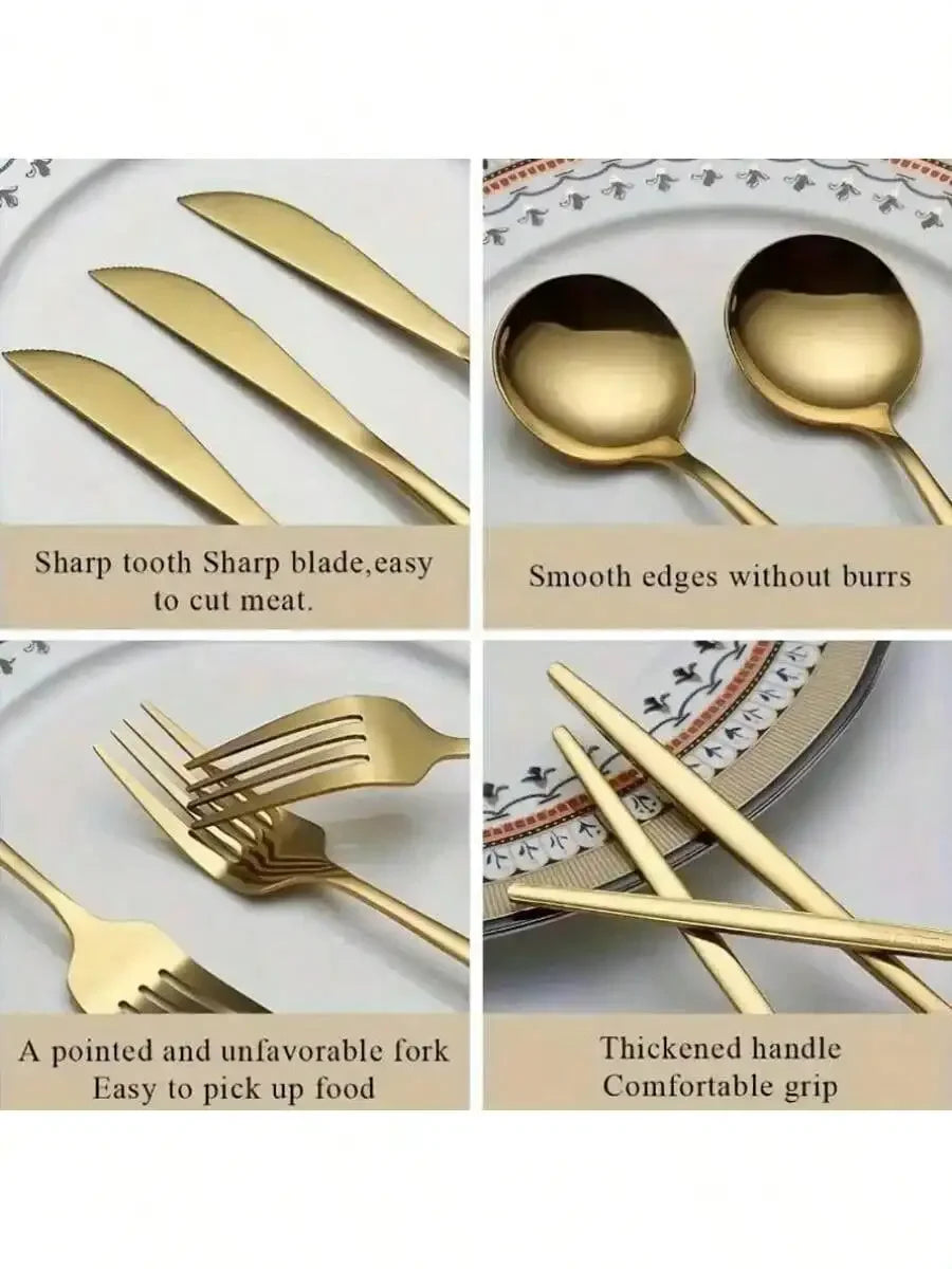 Stainless Steel Flatware — 60 Pieces