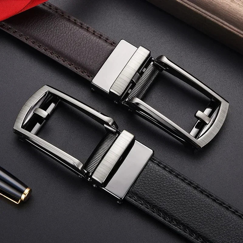 Men's PU Click-Buckle Casual Belt