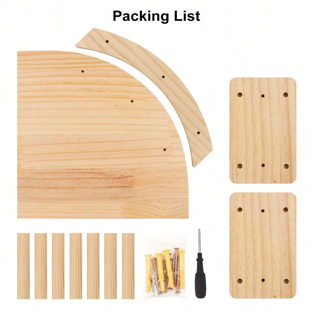 Pine Wood Corner Cat Hammock & Steps Set
