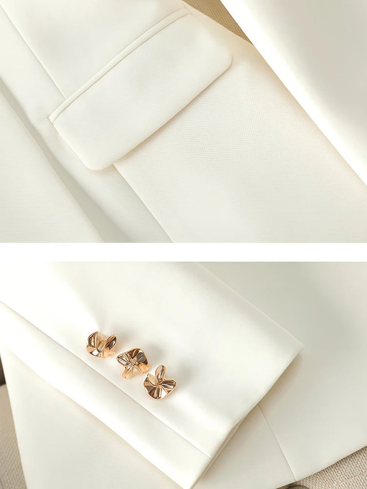 Women's Single-Button Blazer and Pants Set