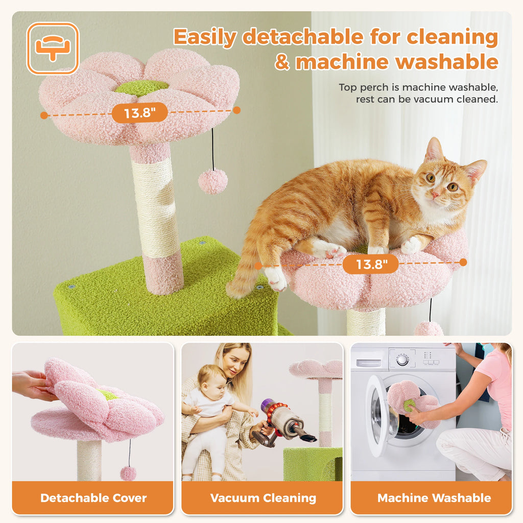 Multi-Level Cat Tree with Scratching Posts, Cozy Condo, Hammock, Large Cat Tower for Indoor Cats, Cat Scratching Board, Cat Toys Whispering Desires Shoppe