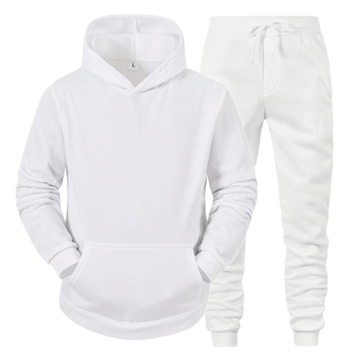 Men's Solid-Color Sweatshirt & Jogger Set