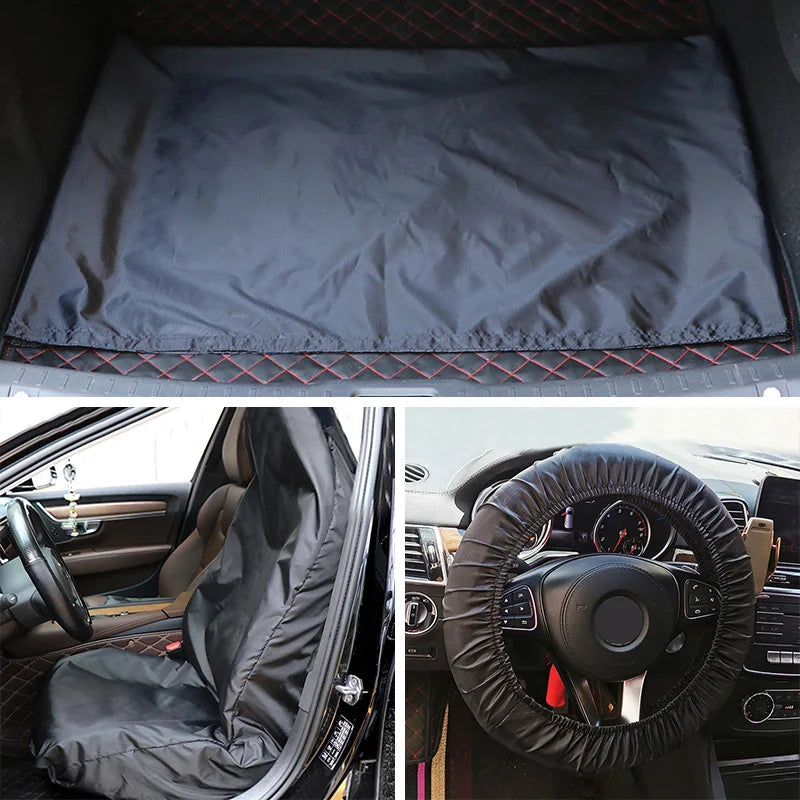 Reusable Oxford-Cloth Vehicle Covers & Trunk Mat Options