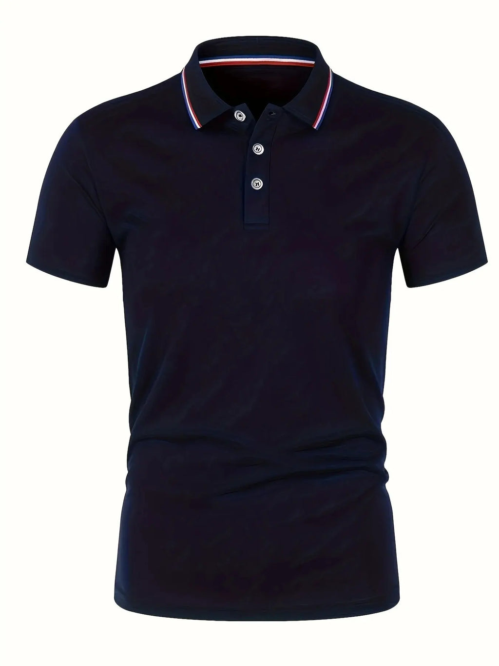 Men's Solid-Color Short-Sleeve Polo Shirt