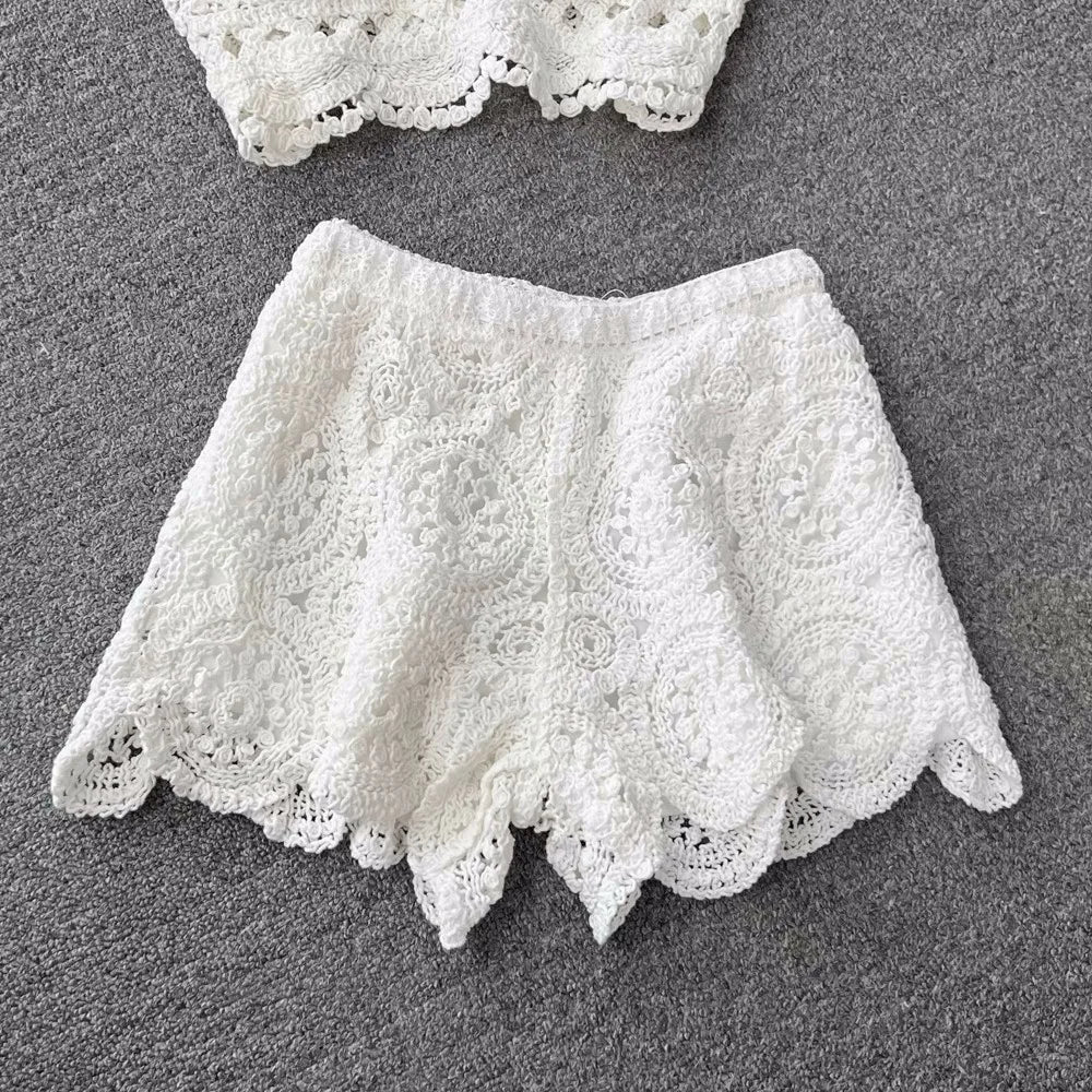 SINGREINY Knit Cami & Shorts Set