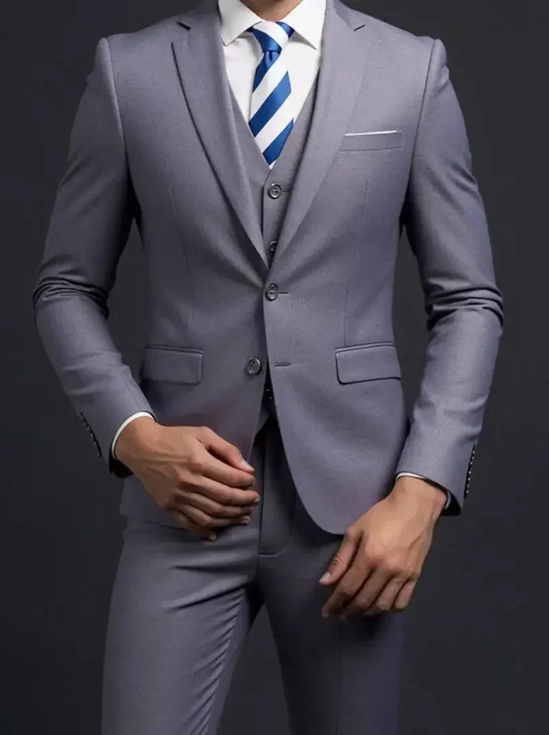 Men's Three-Piece Suit – Blazer, Vest & Trousers