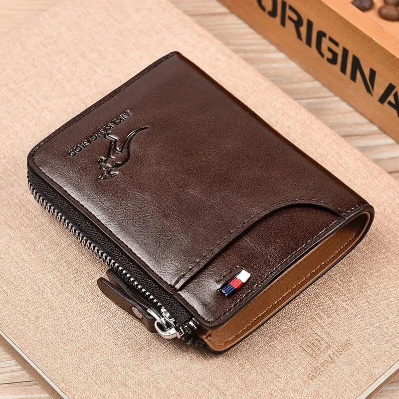 Men's Zipper Wallet & Card Holder