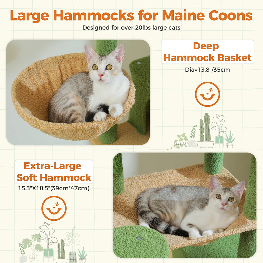 Tall Cat Tree for Indoor Cats Big Cat Tower with Super Large Hammock Cat Climbing Tree with Scratching Posts Condo House Black Whispering Desires Shoppe