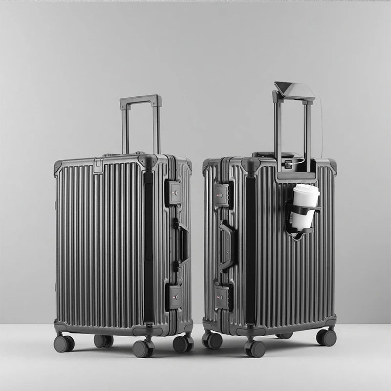 BunnyFly Suitcase Travel Suitcase Men Women 20 Carry-On Luggage Women PC Aluminum Frame Trolley Case TSA Password Lock Whispering Desires Shoppe