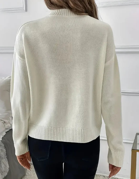 Elegant Casual Knit Sweater with Fashionable Bowtie for Women Warm Long Sleeve Top for Spring Autumn Holiday Travel Versatile Es Whispering Desires Shoppe