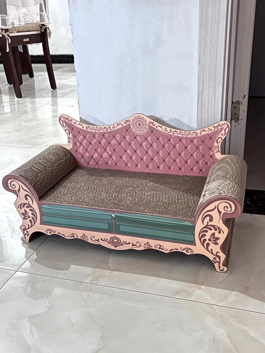 Cat Scratching Sofa Bed with Cardboard Cushion