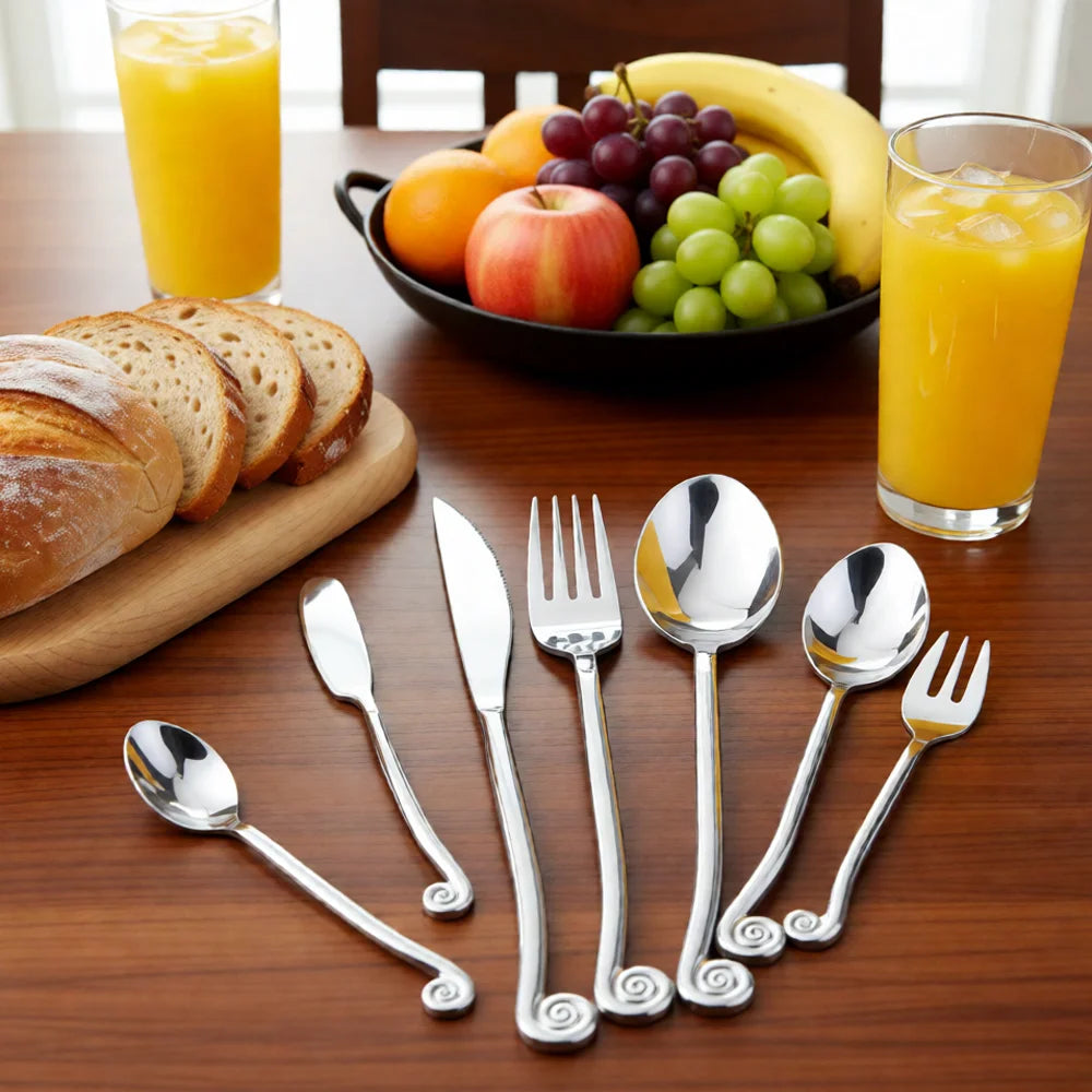 LUCF Snail-Handle Stainless Steel Flatware