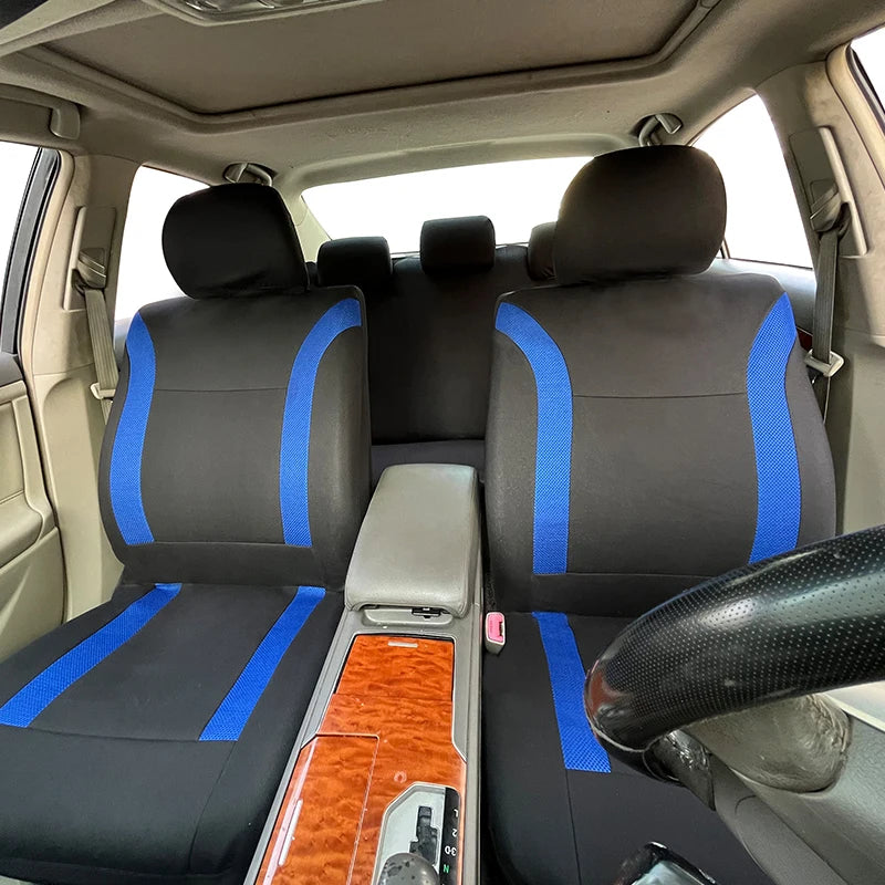 AUTO PLUS Two-Tone Polyester Seat Covers