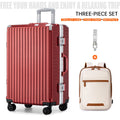 Trolley Luggage 20 24 26 28" Aluminum Frame Rolling Luggage Case USB Travel Suitcase on Wheels Combination Lock Carry on Luggage Whispering Desires Shoppe