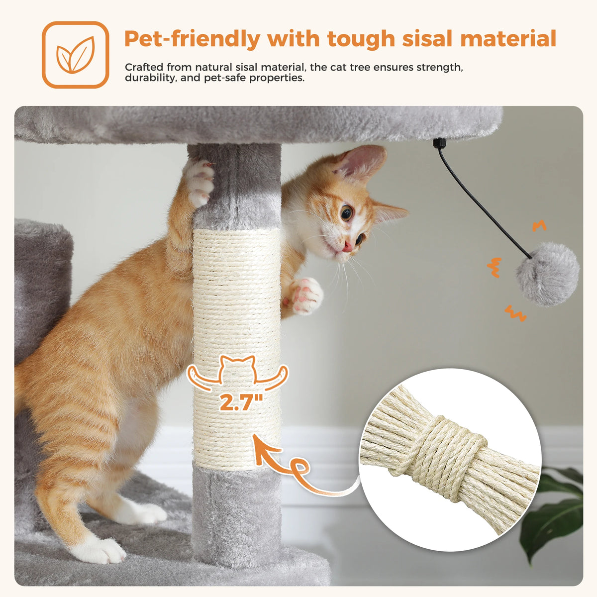 Multi-Level Cat Tree with Scratching Posts, Cozy Condo, Hammock, Large Cat Tower for Indoor Cats, Cat Scratching Board, Cat Toys Whispering Desires Shoppe