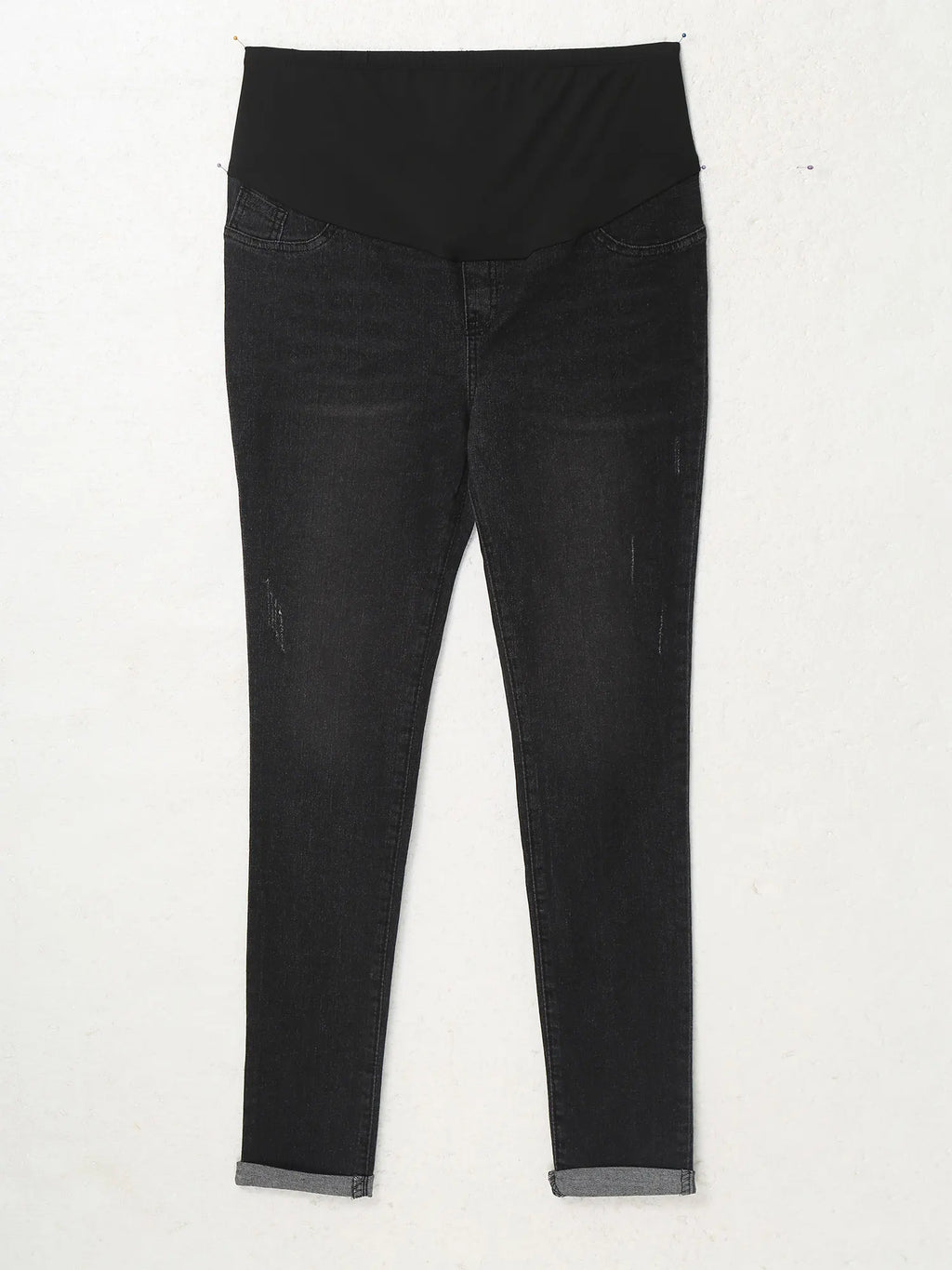 Pregnant Women Jeans High Waist Support Belly Maternity Hip Lifting Elastic Denim Pants Shorts for Daily Work Street Loungewear Whispering Desires Shoppe