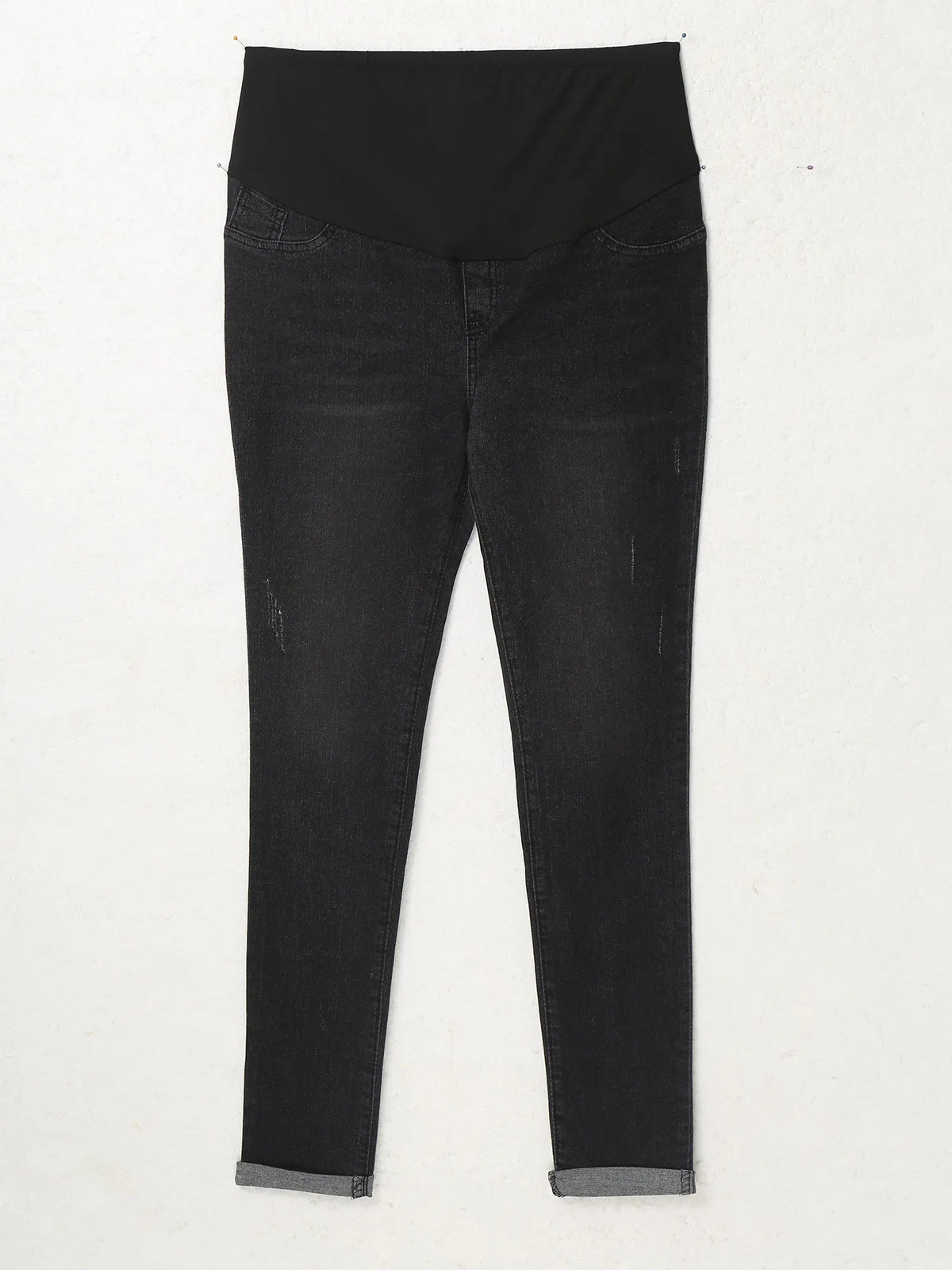 Pregnant Women Jeans High Waist Support Belly Maternity Hip Lifting Elastic Denim Pants Shorts for Daily Work Street Loungewear Whispering Desires Shoppe