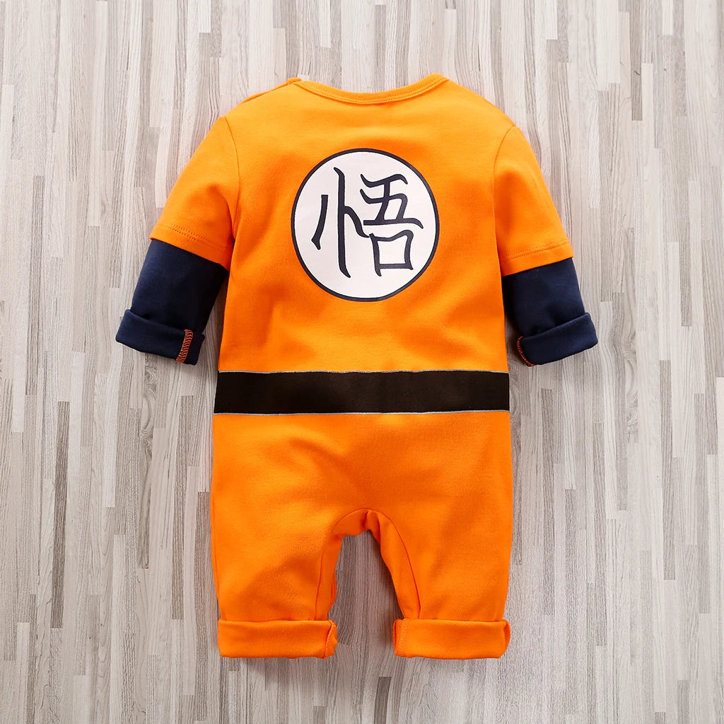 Baby Orange Long-Sleeve Cotton Bodysuit