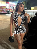 Women's Polka-Dot Bodysuit and Shorts Set