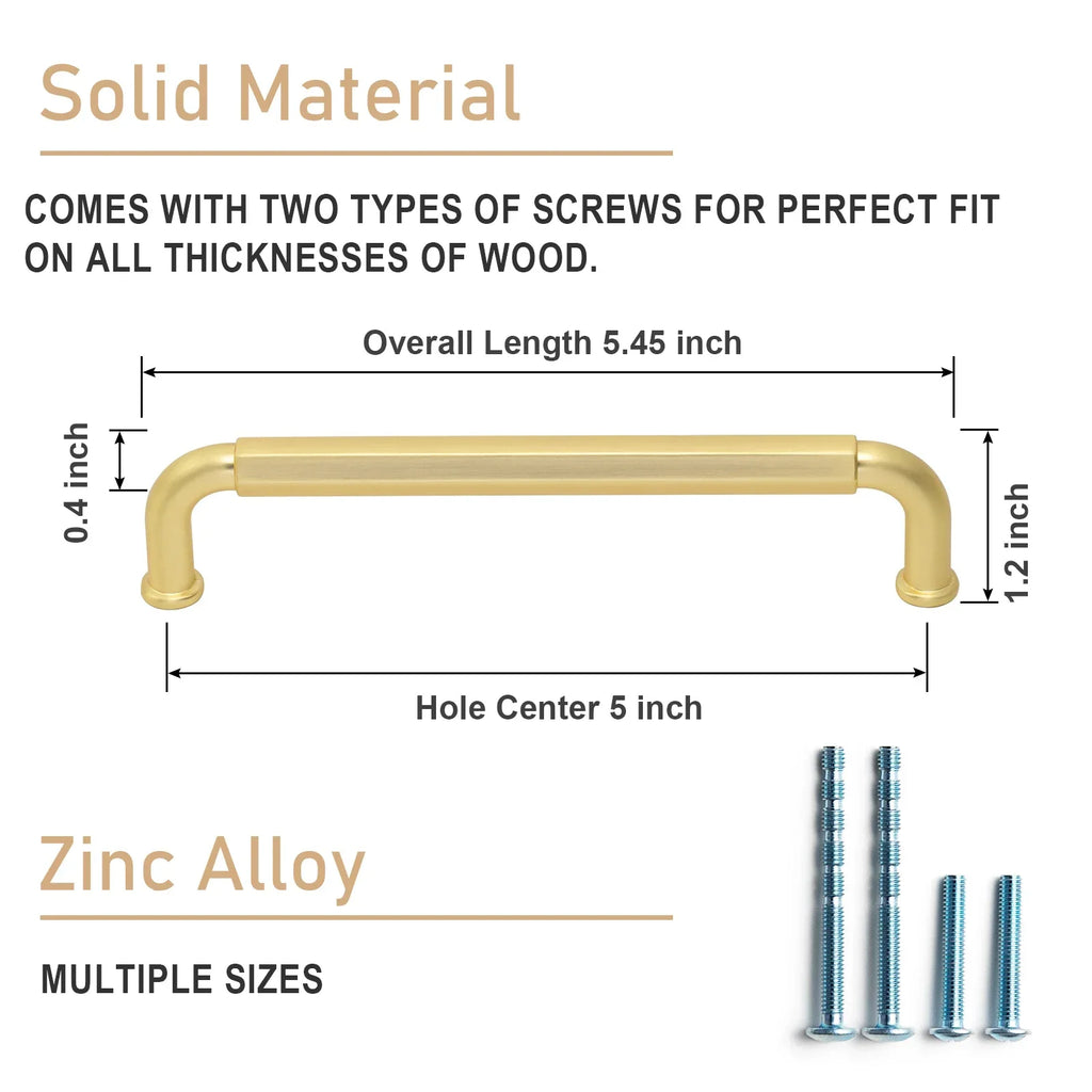 Antique Brass Zinc-Alloy Cabinet Handles – 128 mm Centers