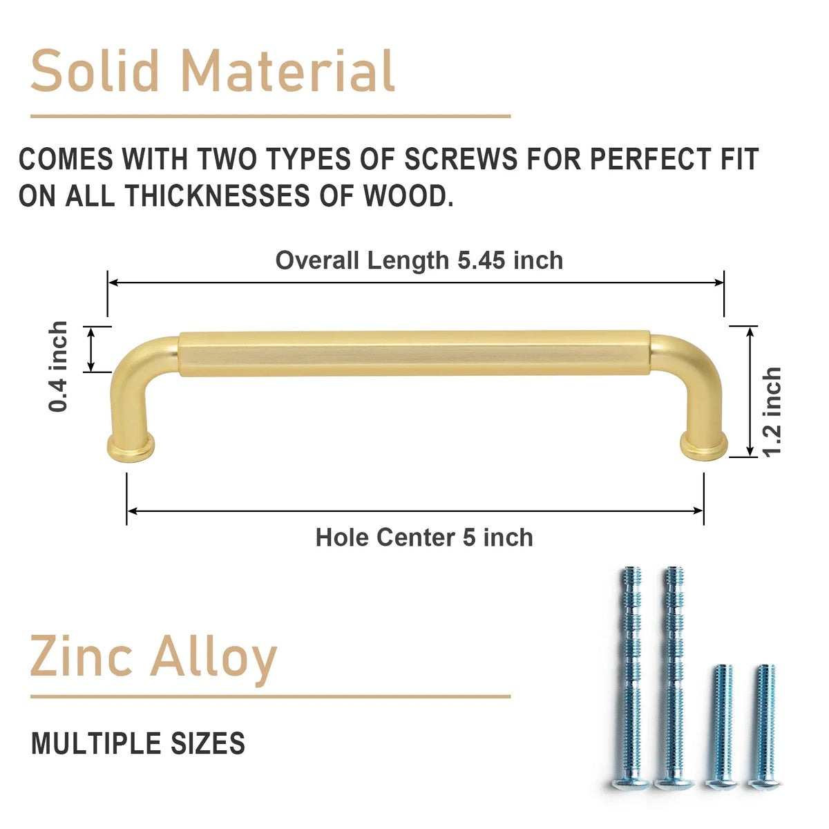 Antique Brass Zinc-Alloy Cabinet Handles – 128 mm Centers