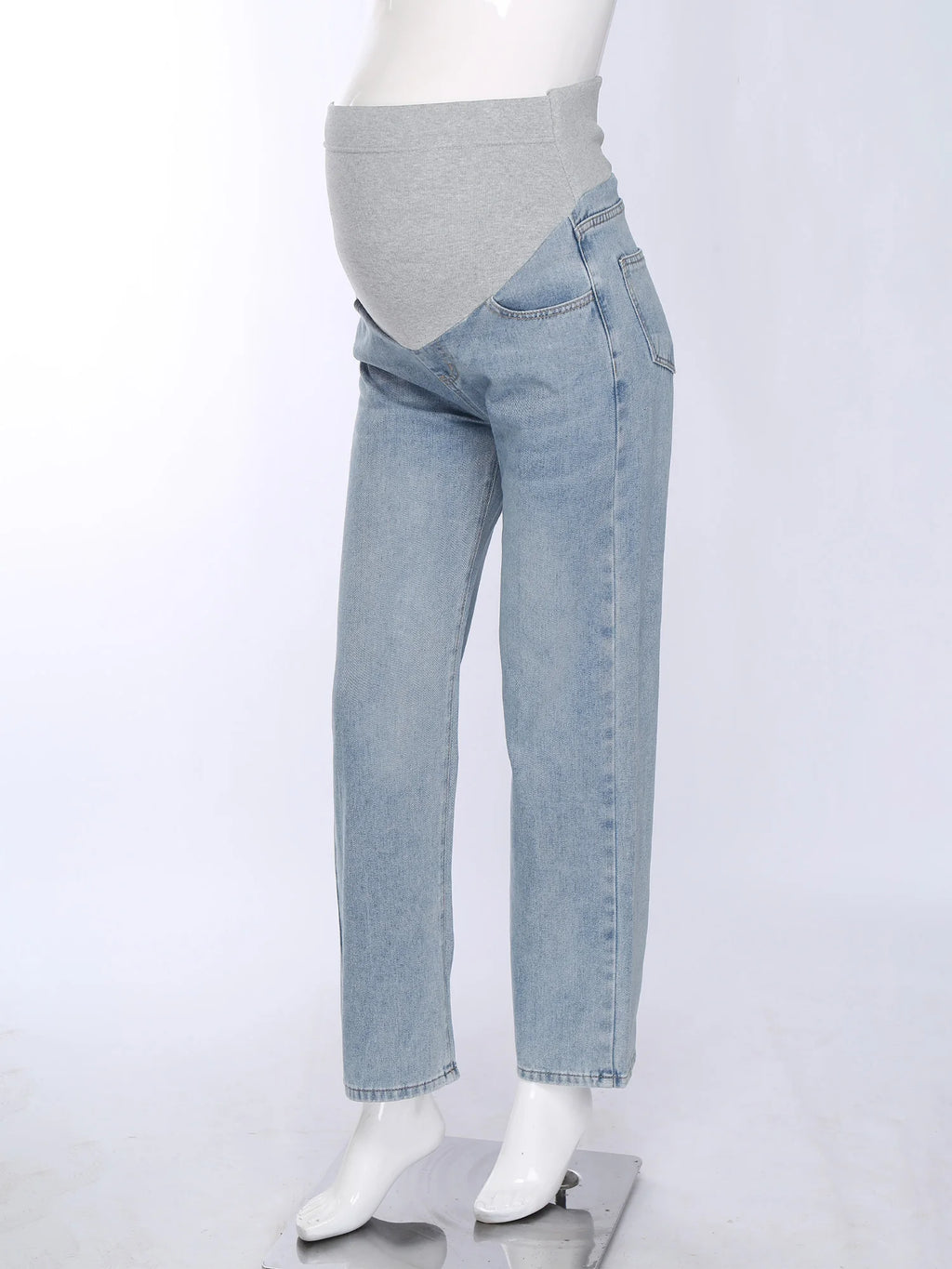 Pregnant Women Jeans High Waist Support Belly Maternity Hip Lifting Elastic Denim Pants Shorts for Daily Work Street Loungewear Whispering Desires Shoppe