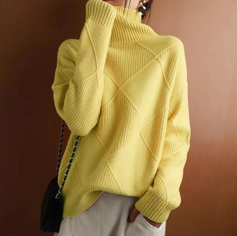 Women's Long-Sleeve Turtleneck Knit Sweater
