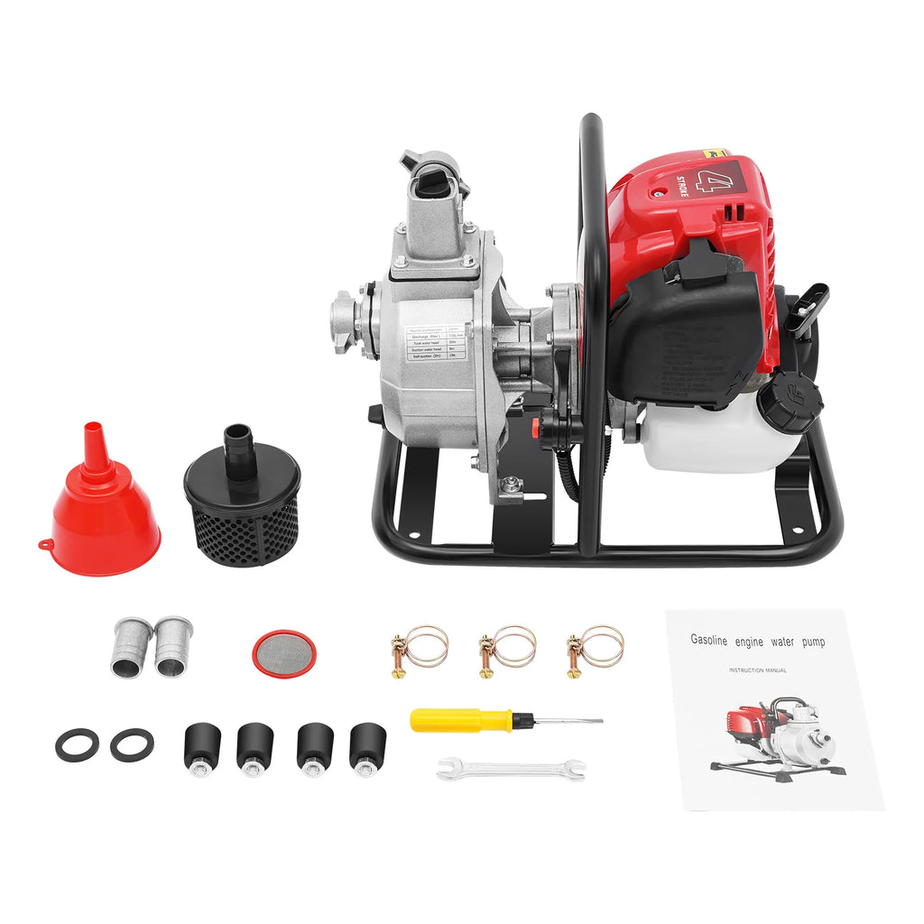 Bymaocar 38cc Four-Stroke Self-Priming Water Pump