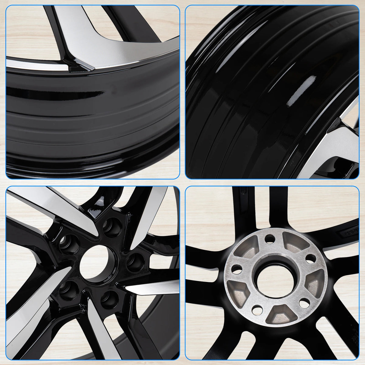 19×8.5 Aftermarket Alloy Wheel for Honda Accord – Black Machined