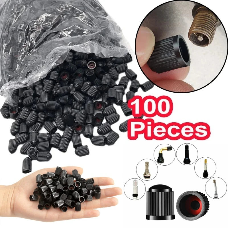Plastic Tire Valve Caps – Pack of 100