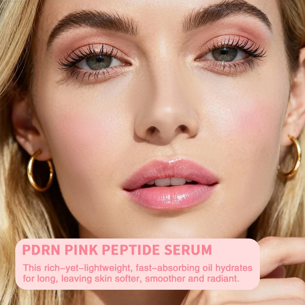2Pcs Korean Glass Glow Skin Set, Salmon DNA PDRN Pink Peptide Serum With Niacinamide Milky Toner, Hydrating Soothing Firming Kit Dsers