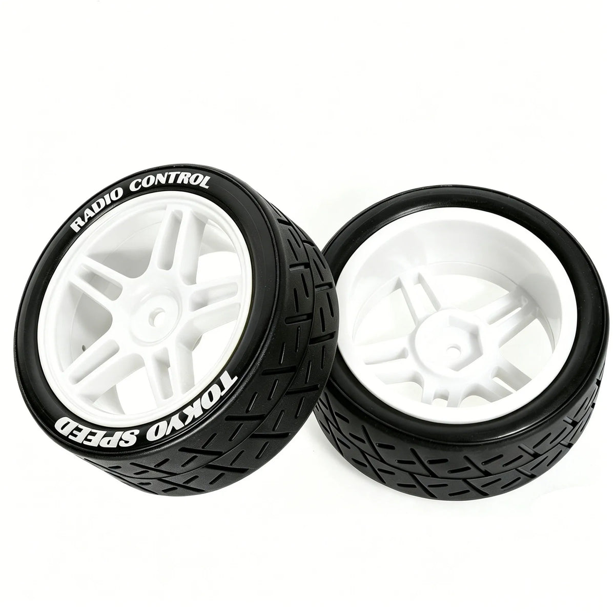 1:10 RC Car Tires & Wheels – Set of 4, 12 mm Hex