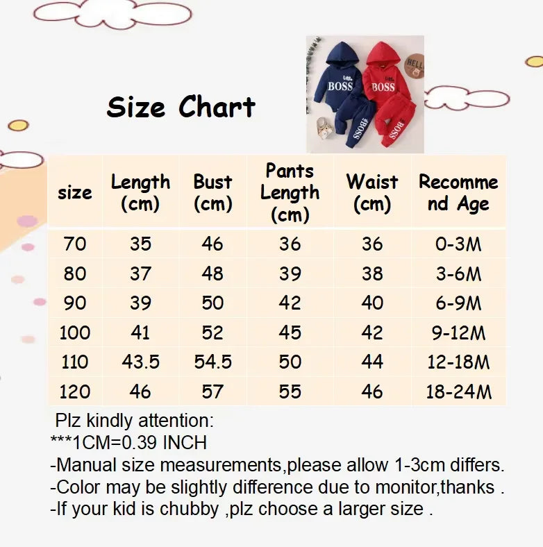 Baby Letter-Print Hooded Top and Pants Set