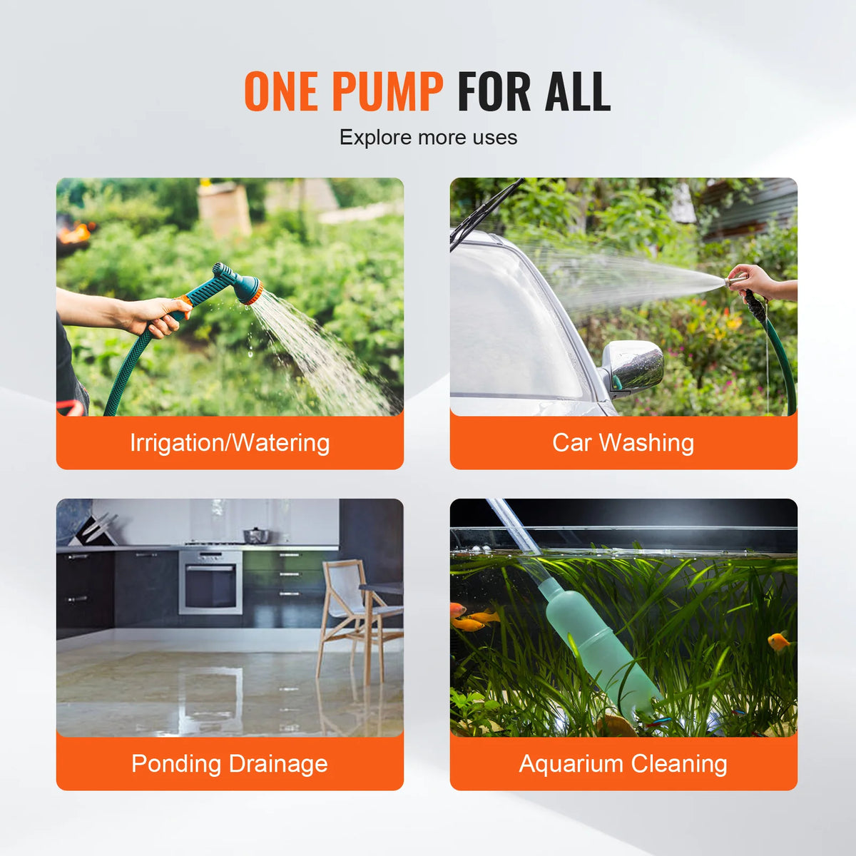 SucceBuy 120V 360 GPH Portable Water Transfer Pump