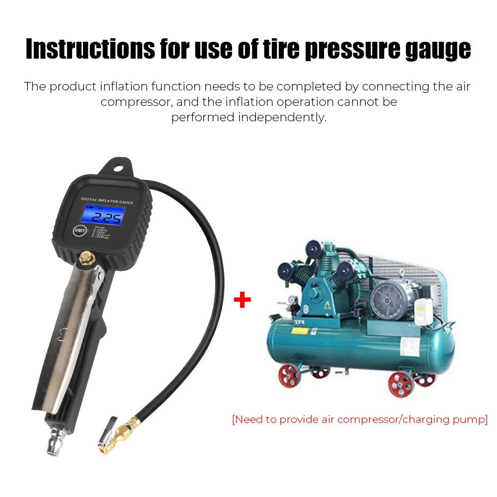 LEEPEE Digital Tire Inflator & Pressure Gauge