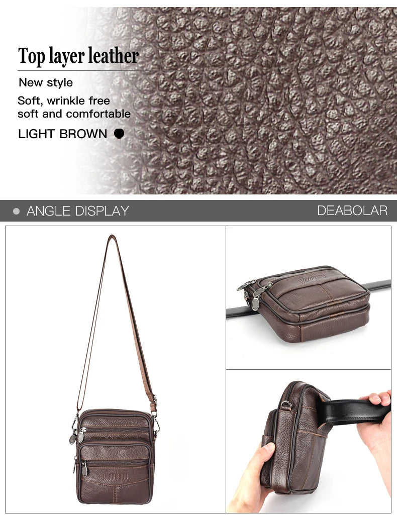 Men's Leather Crossbody Bag