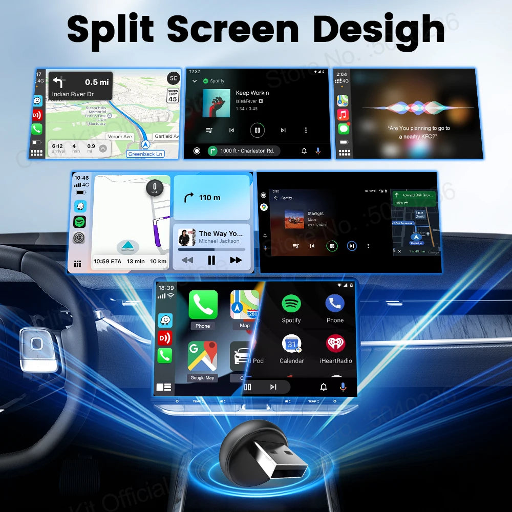 CarlinKit Mini Ultra 3 Wireless CarPlay & Android Auto Adapter
