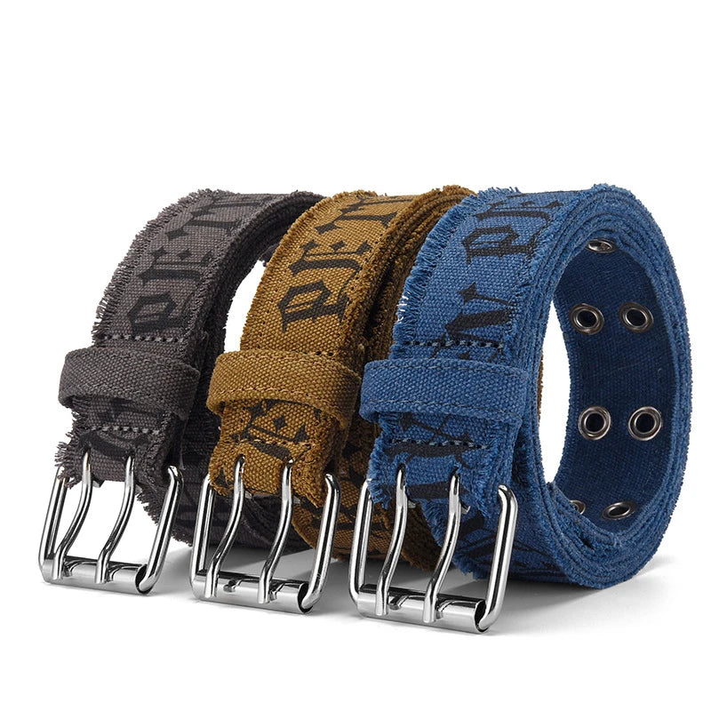 Unisex Double-Prong Canvas Belt
