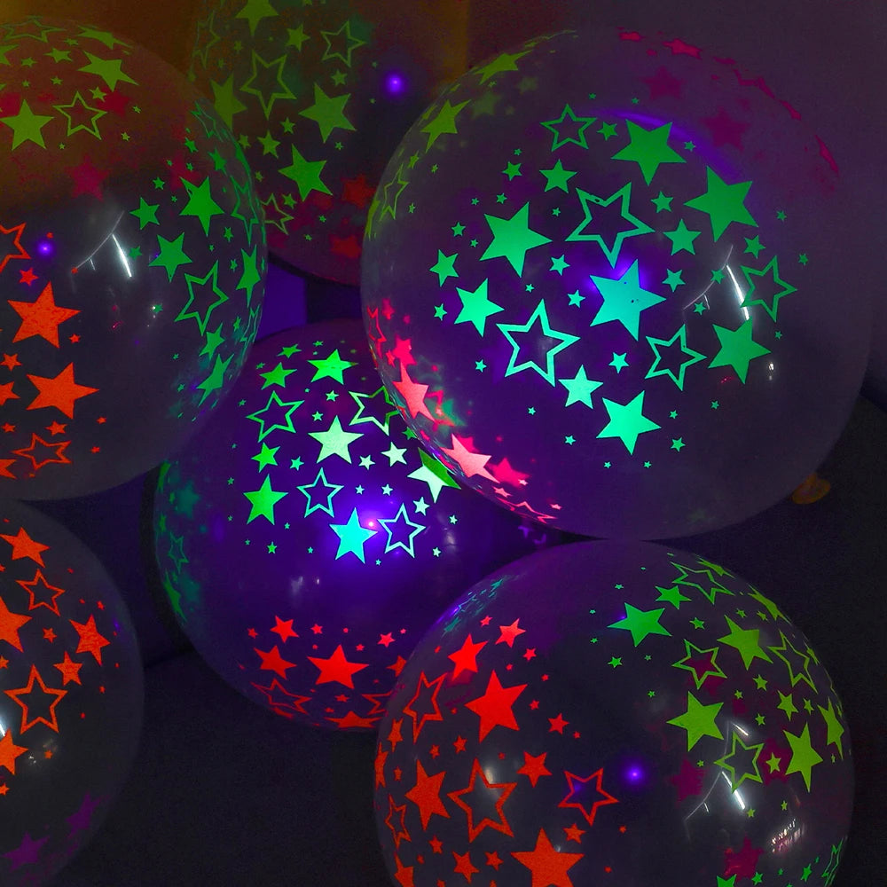 12-Inch Fluorescent Dot Latex Party Balloons
