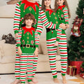 Green Elf Stripe Family Christmas Pajamas