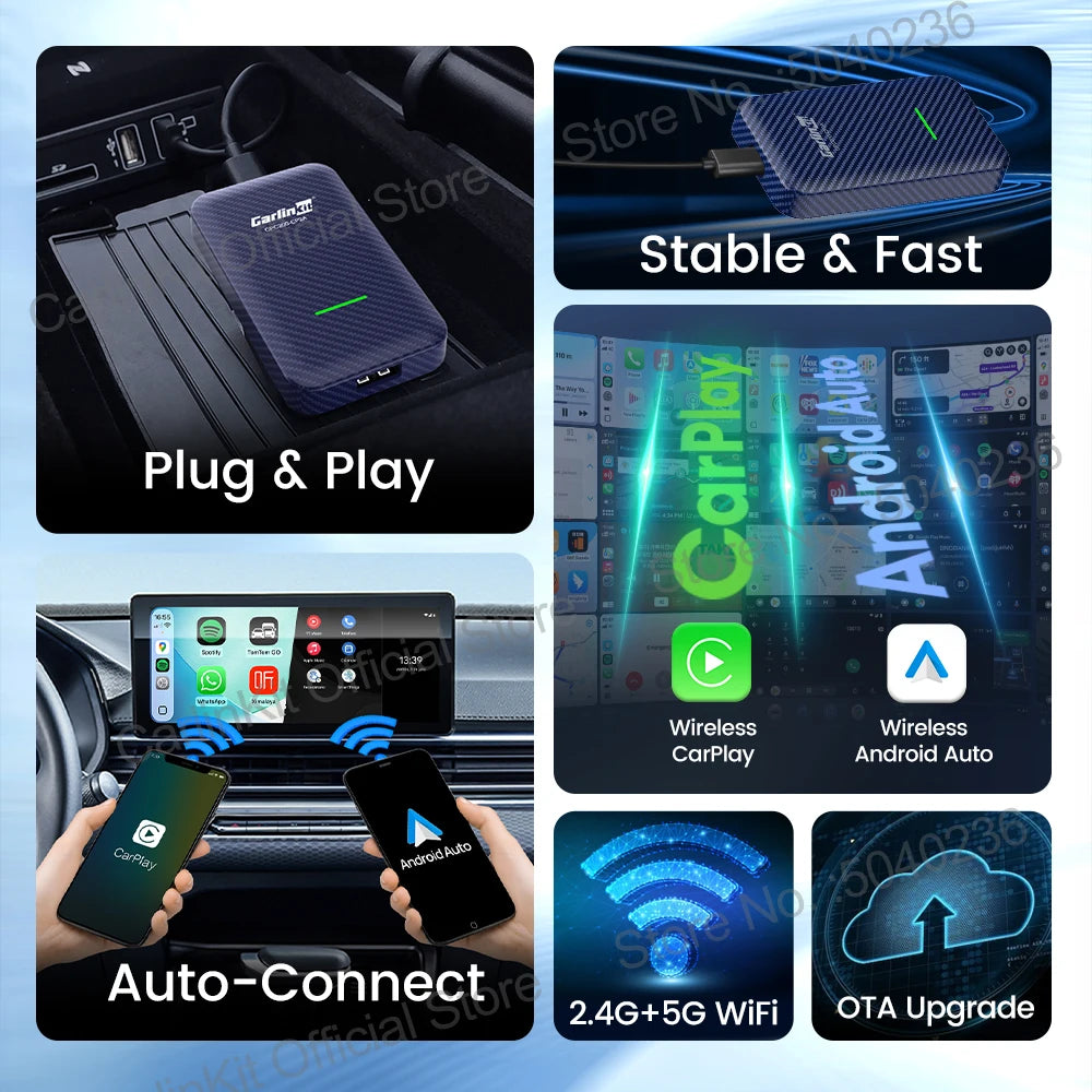 CarlinKit CP2A Wireless CarPlay & Android Auto Adapter